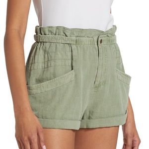 Free People Topanga Linen Cotton Blend Shorts